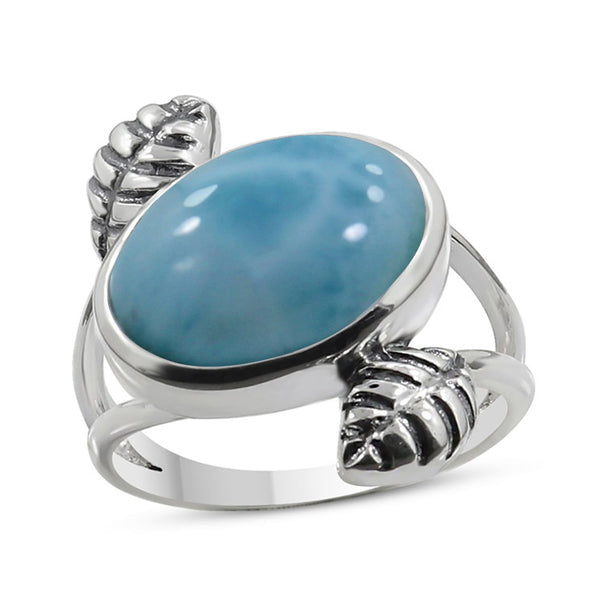 Natural Blue Chalcedony 925 Sterling Silver Ring