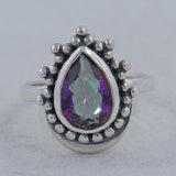 Mystic Quartz Gemstone Silver Ring