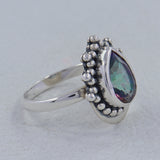 Mystic Quartz Gemstone Silver Ring