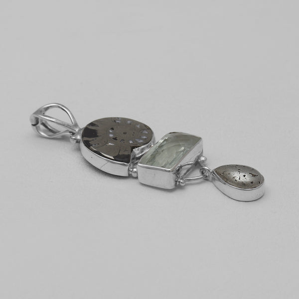 Ammonite Silver Pendants