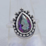 Mystic Quartz Gemstone Silver Ring