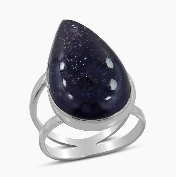 925 Silver Iolite Sunstone Rings