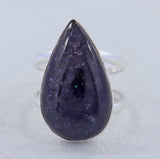 Natural Blue Iolite Sunstone Sterling Silver Ring