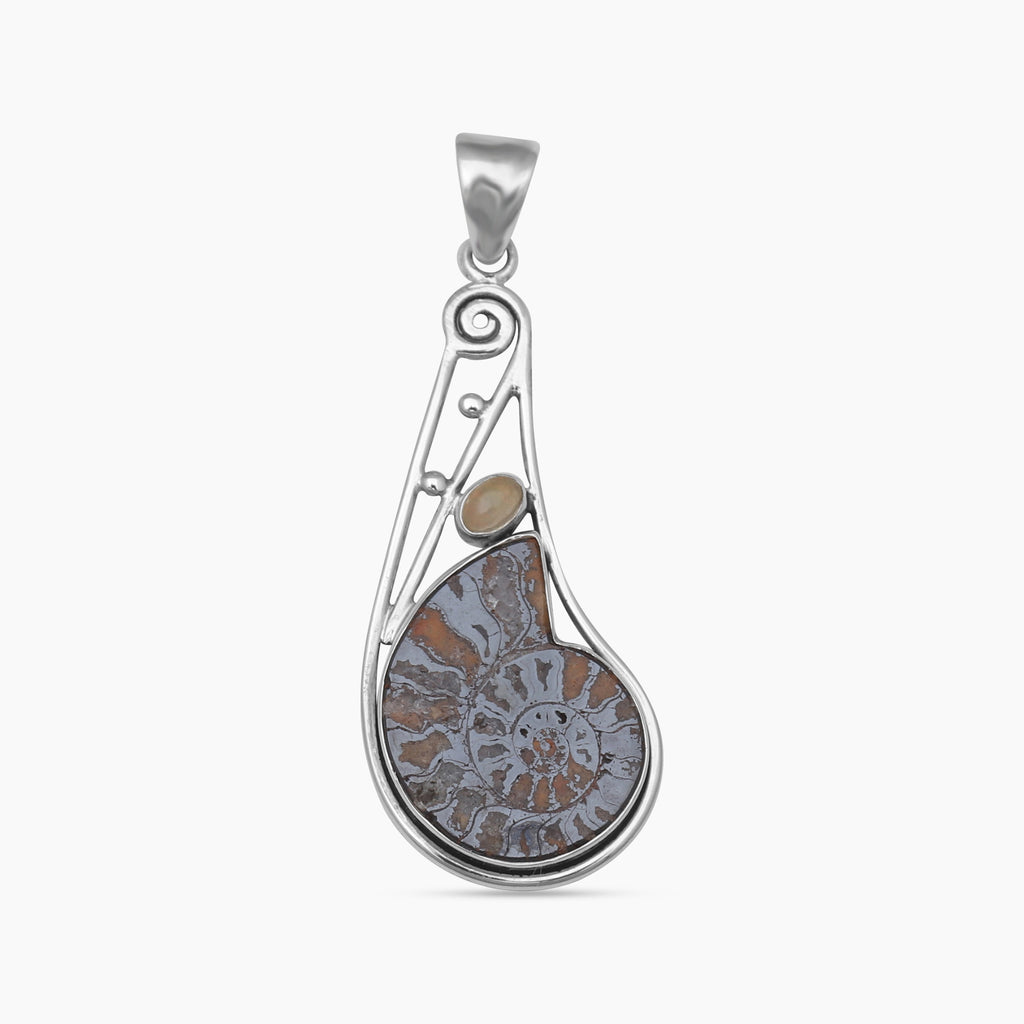 925 Sterling Silver Ammonite Pendants