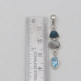 Blue Topaz Silver Pendants