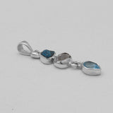 Blue Topaz Silver Pendants