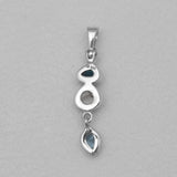 Blue Topaz Silver Pendants