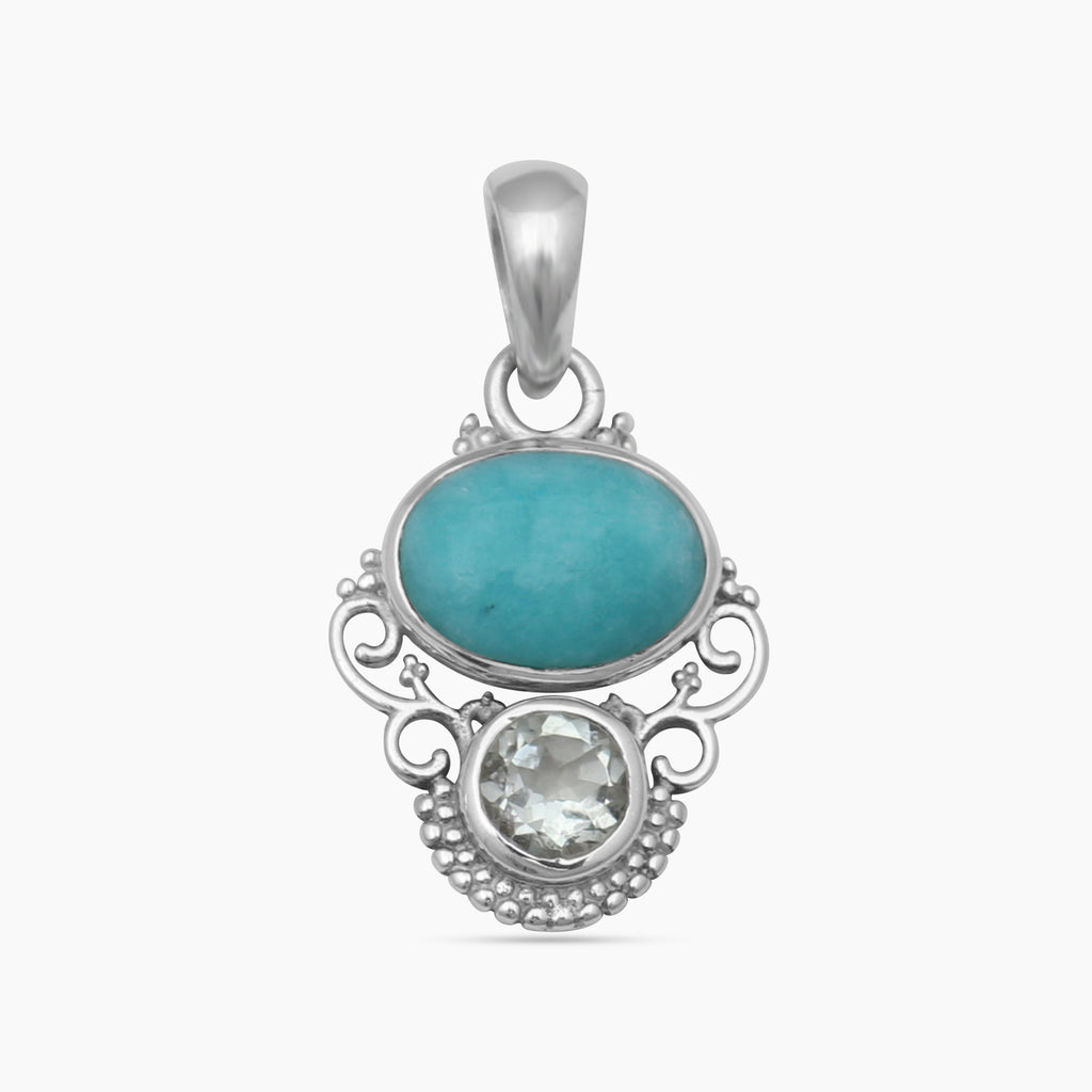 Amazonite Silver Pendants