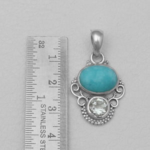 Amazonite Silver Pendants