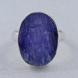 Raw Tanzanite Silver Ring