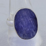 Raw Tanzanite Silver Ring