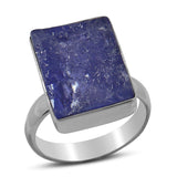 Raw Tanzanite Silver Ring