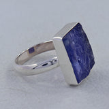 Raw Tanzanite Silver Ring