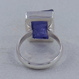 Raw Tanzanite Silver Ring