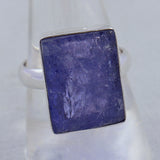 Raw Tanzanite Silver Ring