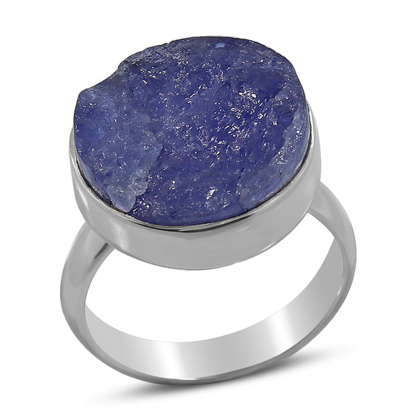 Raw Tanzanite Silver Rings