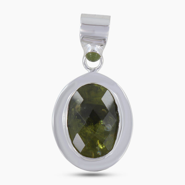 925 Sterling Silver Idocrase Pendant