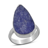 Raw Tanzanite Silver Ring