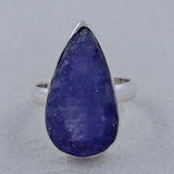 Raw Tanzanite Silver Ring