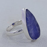 Raw Tanzanite Silver Ring