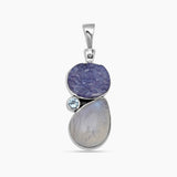 Rainbow Moonstone Silver Pendants