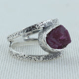 Ruby Silver Rings