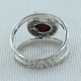 Ruby Silver Rings