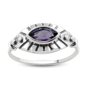 925 Sterling Silver Garnet Rings