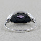 Natural Garnet Marquise Cut 925 Sterling Silver Ring