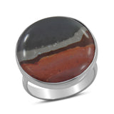 Polychrome Jasper Silver Ring