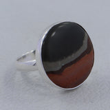 Polychrome Jasper Silver Ring