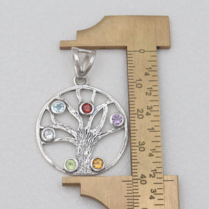 925 Sterling Silver Multi Stone Pendants