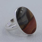 Polychrome Jasper Silver Ring