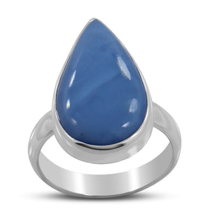 925 Sterling Silver Blue Opal Ring