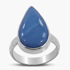 925 Sterling Silver Blue Opal Rings