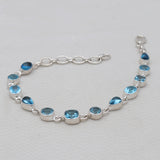 Blue Topaz Silver Bracelet