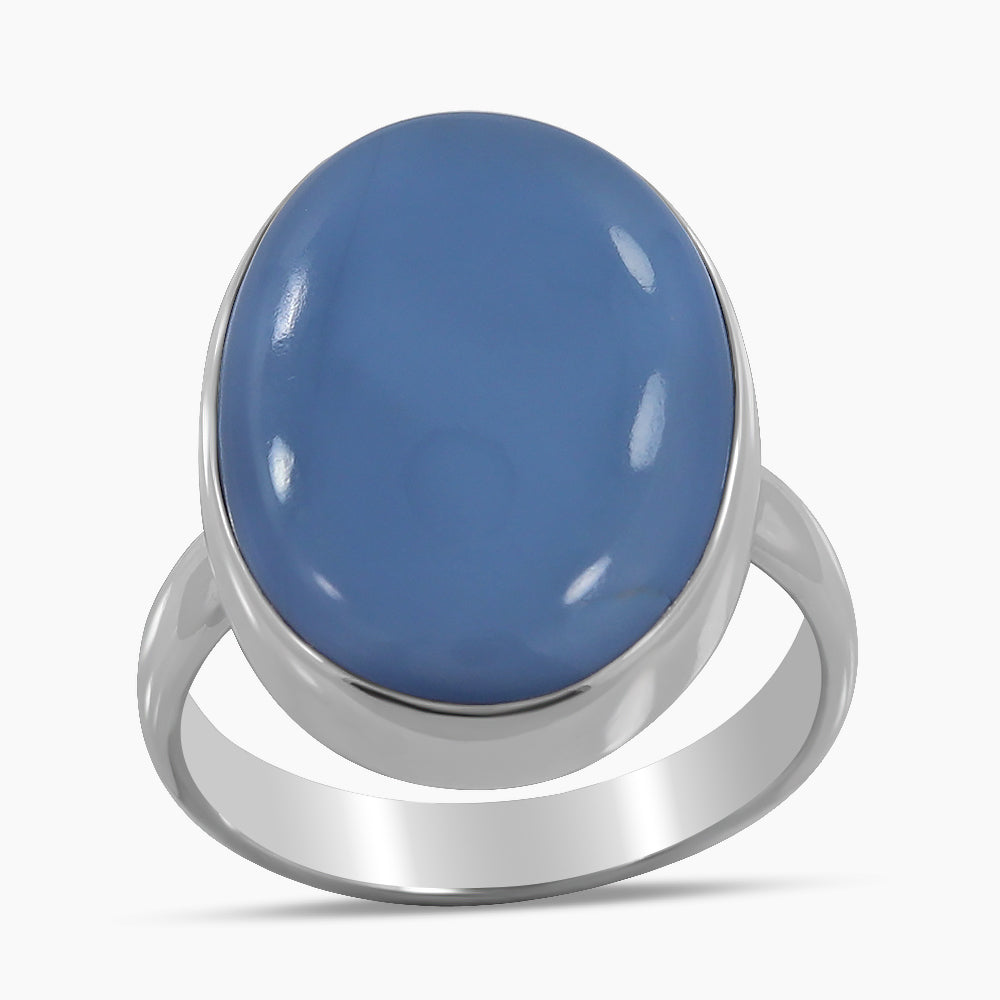 925 Sterling Silver Blue Opal Rings