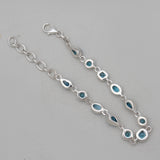 Blue Topaz Silver Bracelet