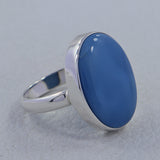 Blue Opal Silver Ring