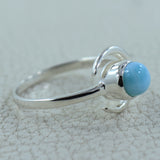 Larimar Silver Rings