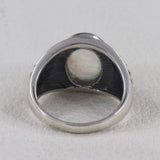 Natural Rainbow Moonstone 925 Sterling Silver Ring