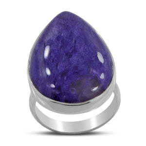 925 Sterling Silver Charoite Ring