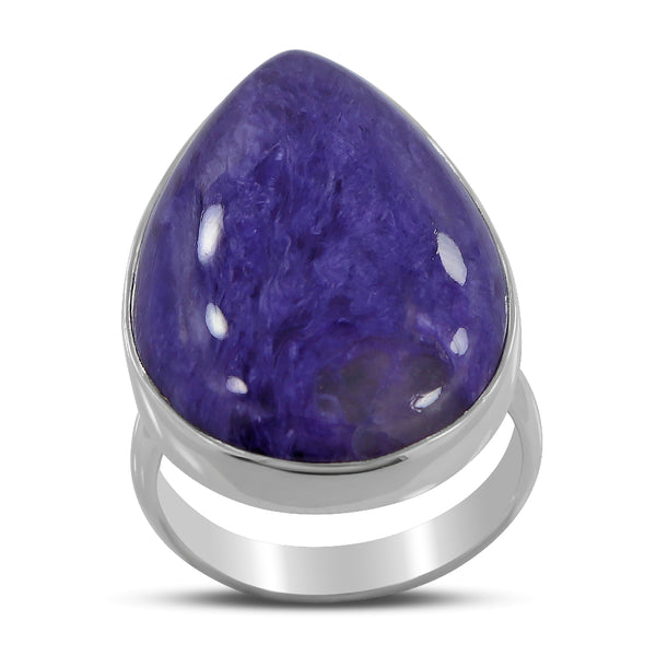 925 Sterling Silver Charoite Ring