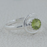 Peridot Silver Rings