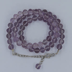 Amethyst Round Ball Micro Faceted Beads
