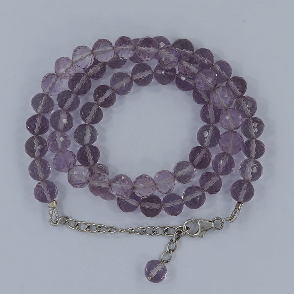 Amethyst Round Ball Micro Faceted Beads