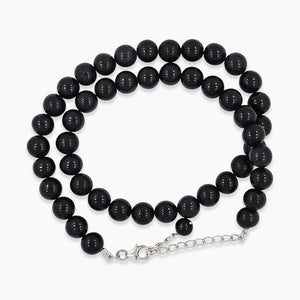 Rainbow Obsidian 9 mm Round Beads Necklace