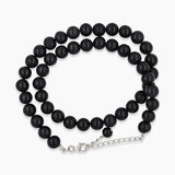 Rainbow Obsidian 9 mm Round Beads Necklace