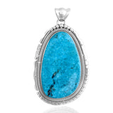 Kingman Turquoise Silver Pendant