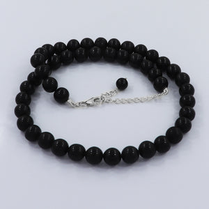 Rainbow Obsidian 9 mm Round Beads Necklace